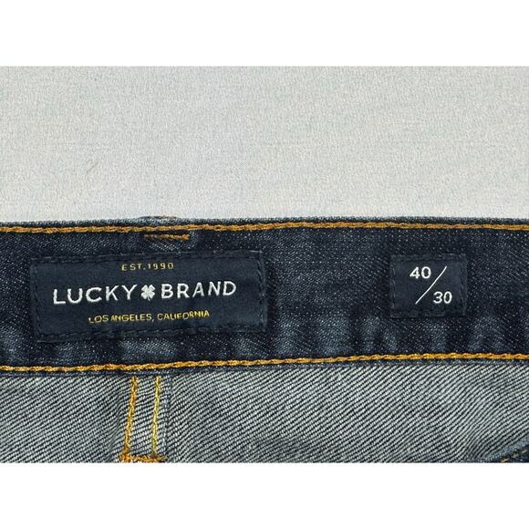 Lucky Brand Men's 410 Athletic Slim Fit Blue Denim Jeans - Size 40x30 (42x29) - Picture 4 of 6